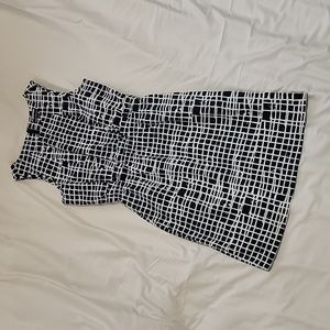 Brooklyn Industries Navy and White Sheath Dress - Size 2 - NWOT